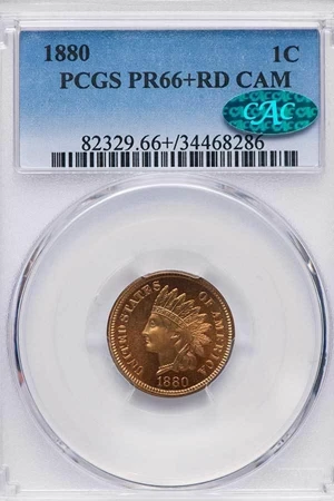 image for: 1C 1880 PCGS PR66+ RD CAM CAC