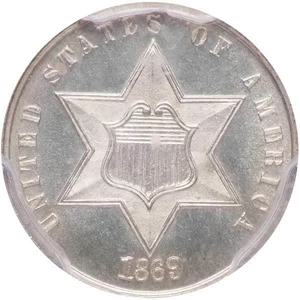 image for: 3CS 1869 PCGS MS67 CAC