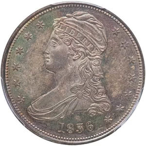 image for: 50C 1836 REEDED EDGE. PCGS MS64 CAC