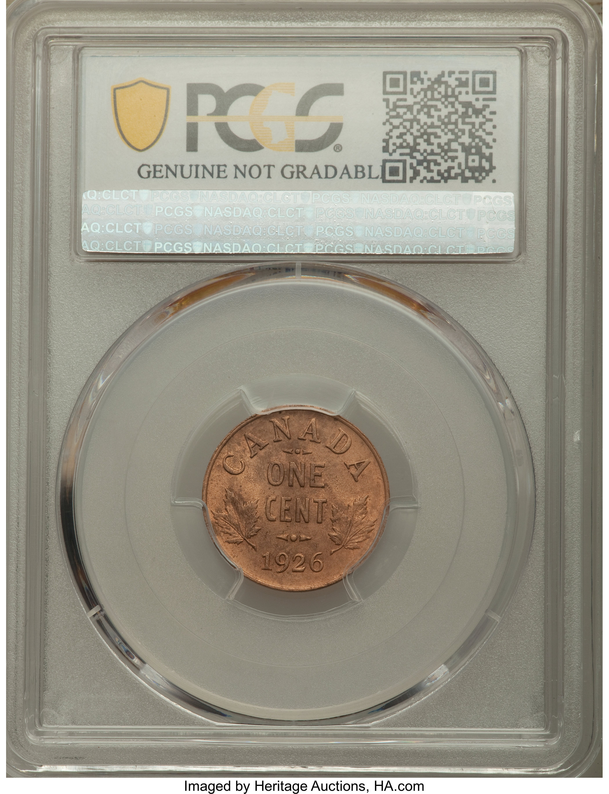 image for: George V Cent 1926 UNC Details (Questionable Color) PCGS