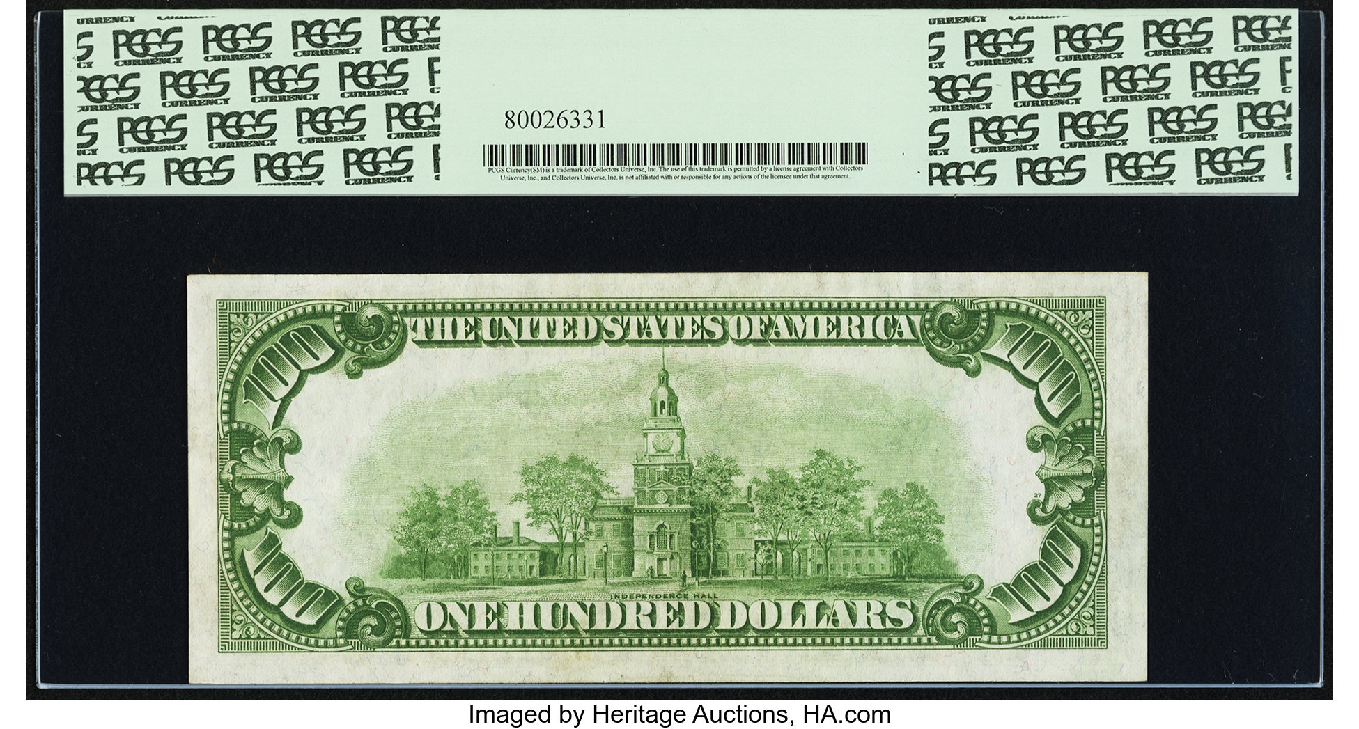 image for: Fr. 2151-H* $100 1928A Light Green Seal Federal Reserve Note. PCGS Very Choice New 64....
