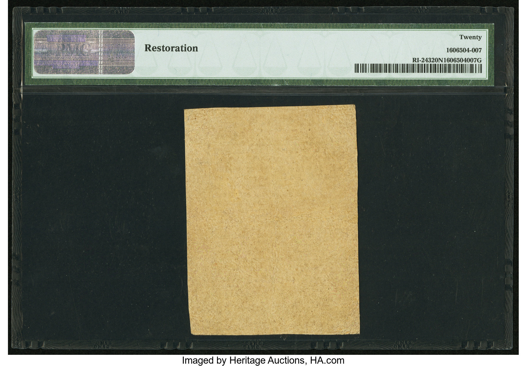 image for: Rhode Island September 5, 1776 $1/4 PMG Very Fine 20 Net....