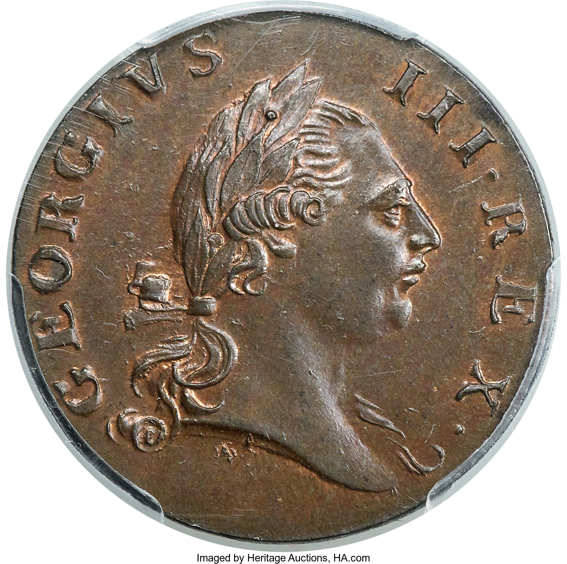 1773 1/2 P Virginia, No Period After GEORGIVS MS BN