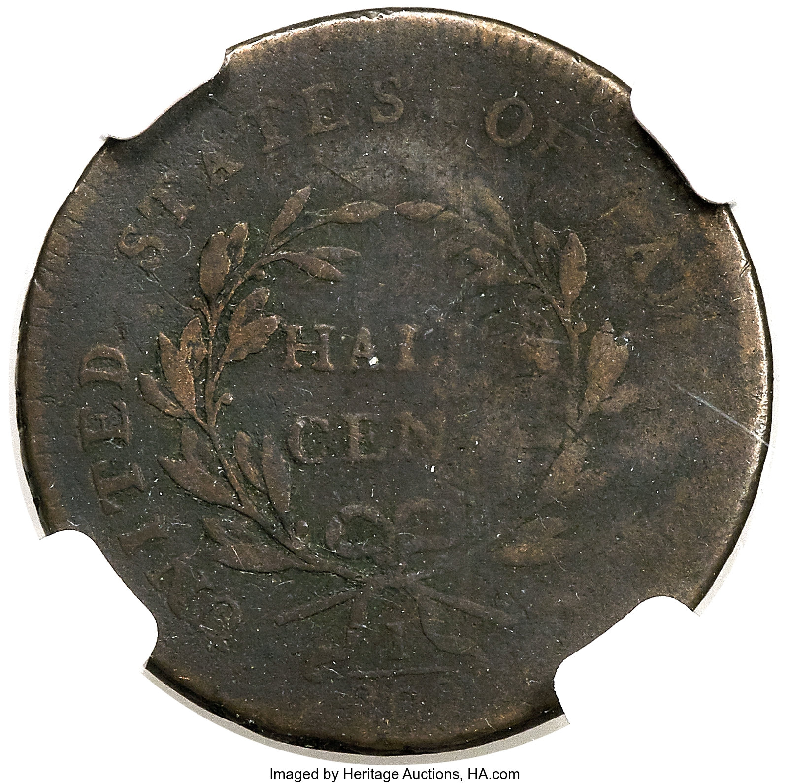 1797 1/2c Lettered Edge, Low Head MS BN VG10 BN thumbnail 7
