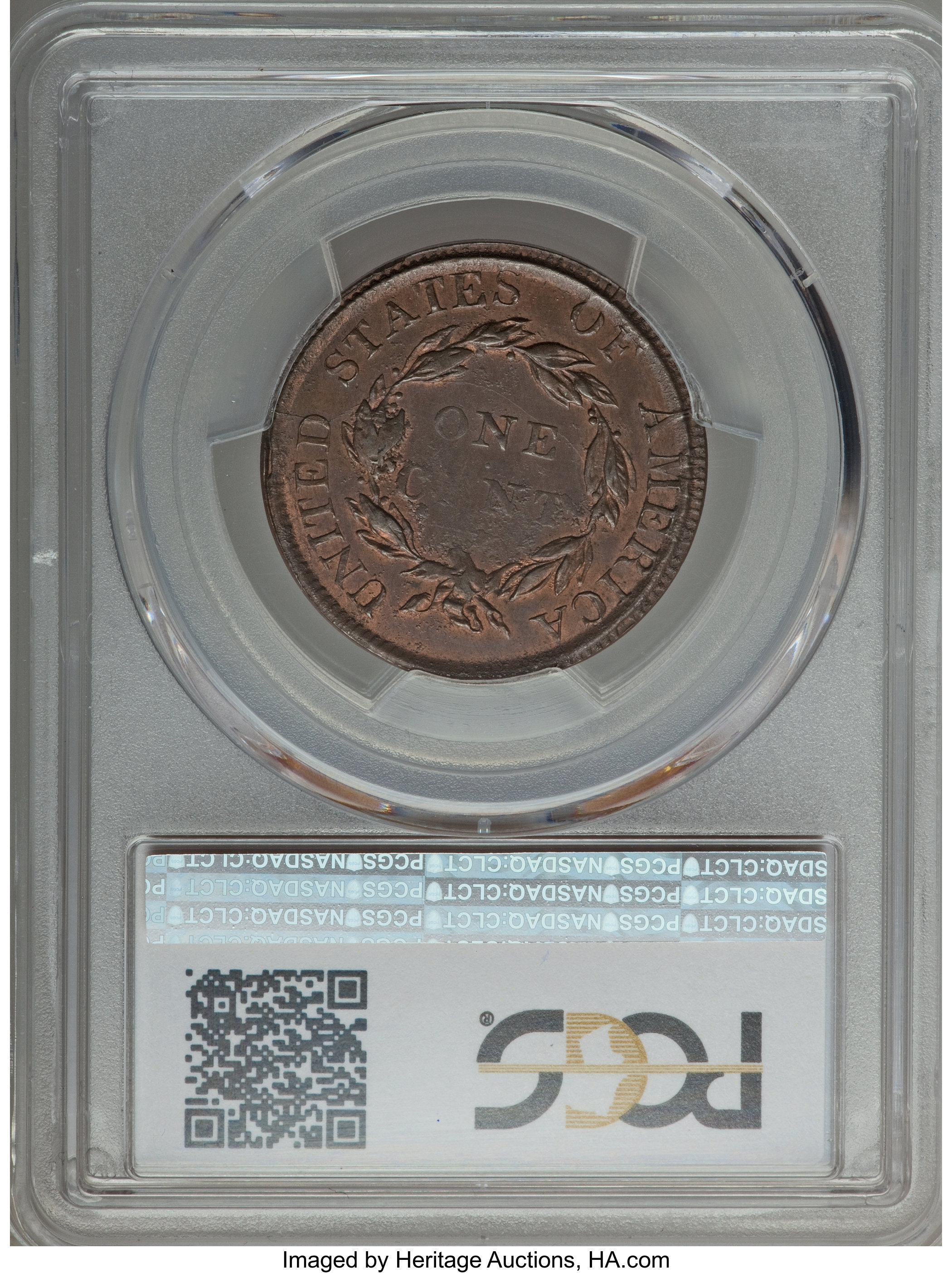 image for: 1823 1C Restrike, N-3, R.2, MS64 Red and Brown PCGS....