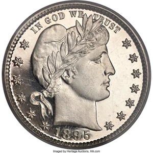 image for: 1895 25C PR67 Deep Cameo PCGS. CAC....