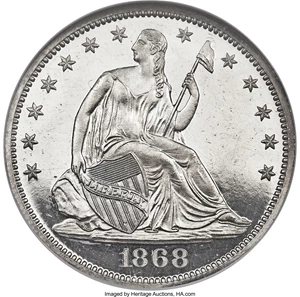 image for: 1868 50C PR65 ★ Cameo NGC....