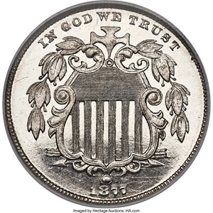 image for: 1877 5C PR65 Ultra Cameo NGC....