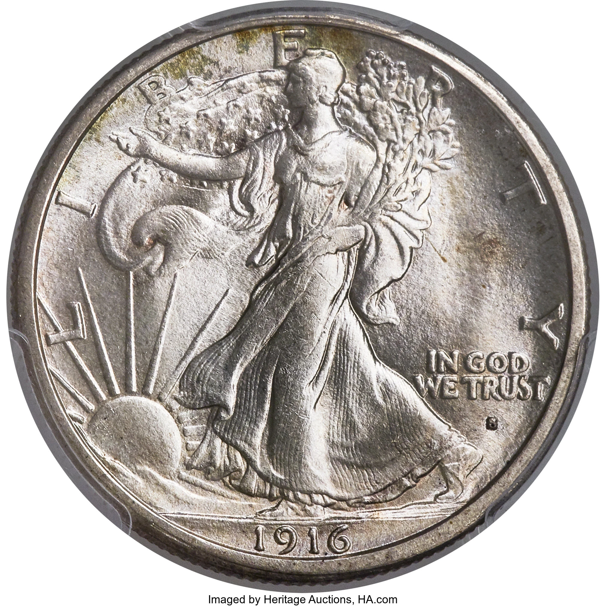 1916 Walking Liberty Silver Half Dollar Nice G+ Free Shipping With 5 Items  A2