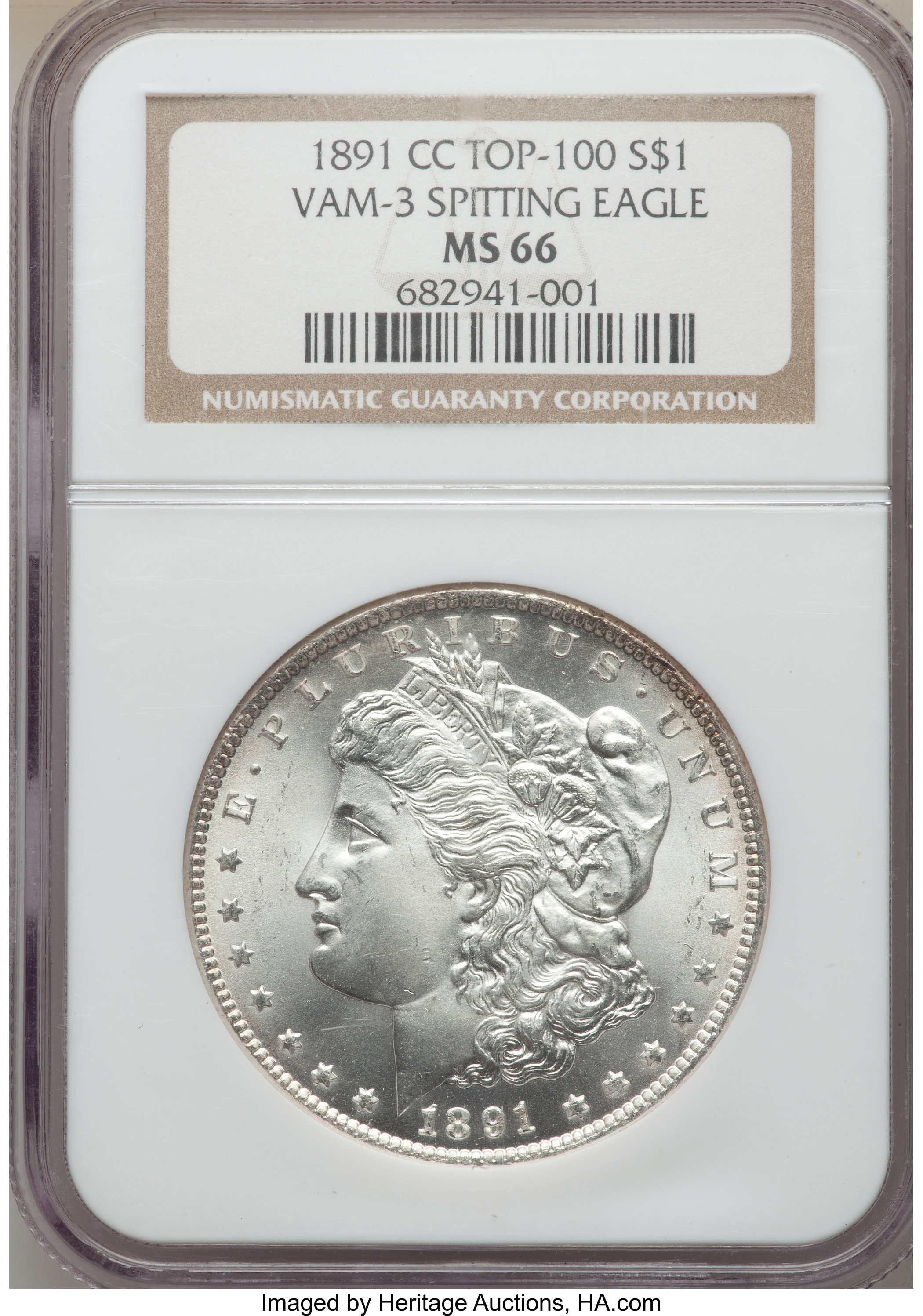 1891 CC Morgan Dollar Spitting Eagle VAM 3 Coin Pricing Guide