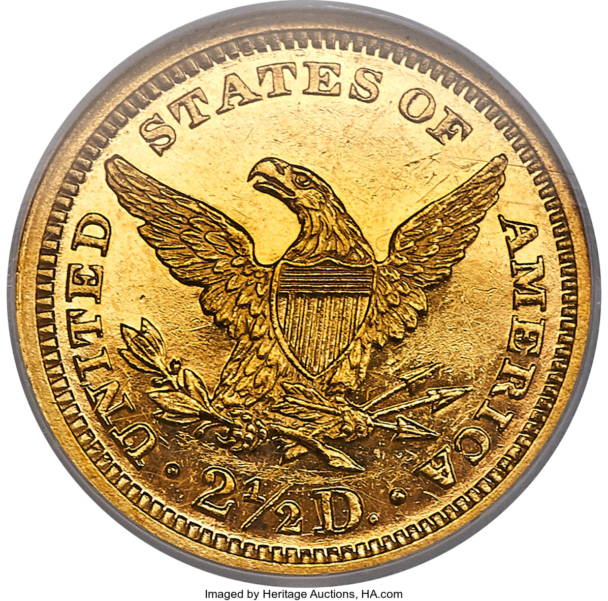 image for: 1863 $2 1/2 PR63 Cameo NGC. CAC....