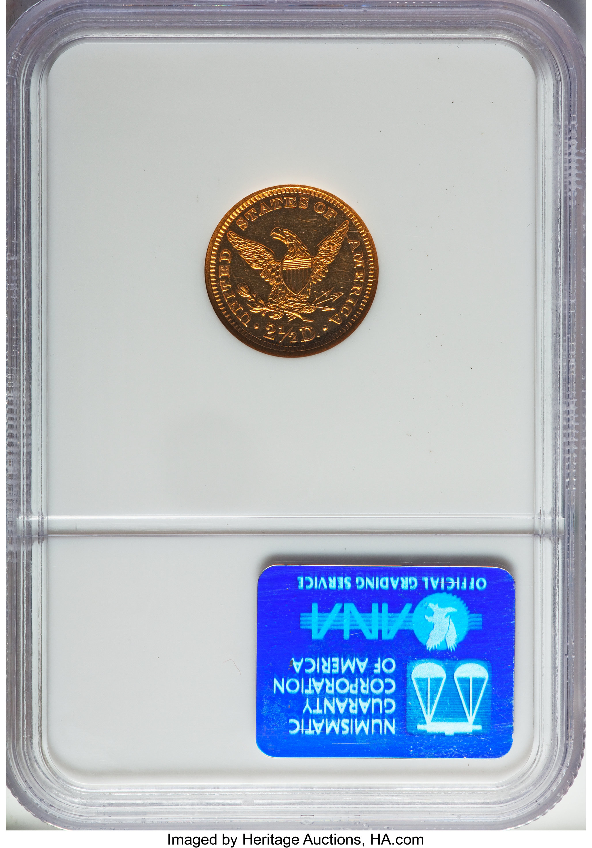 image for: 1863 $2 1/2 PR63 Cameo NGC. CAC....