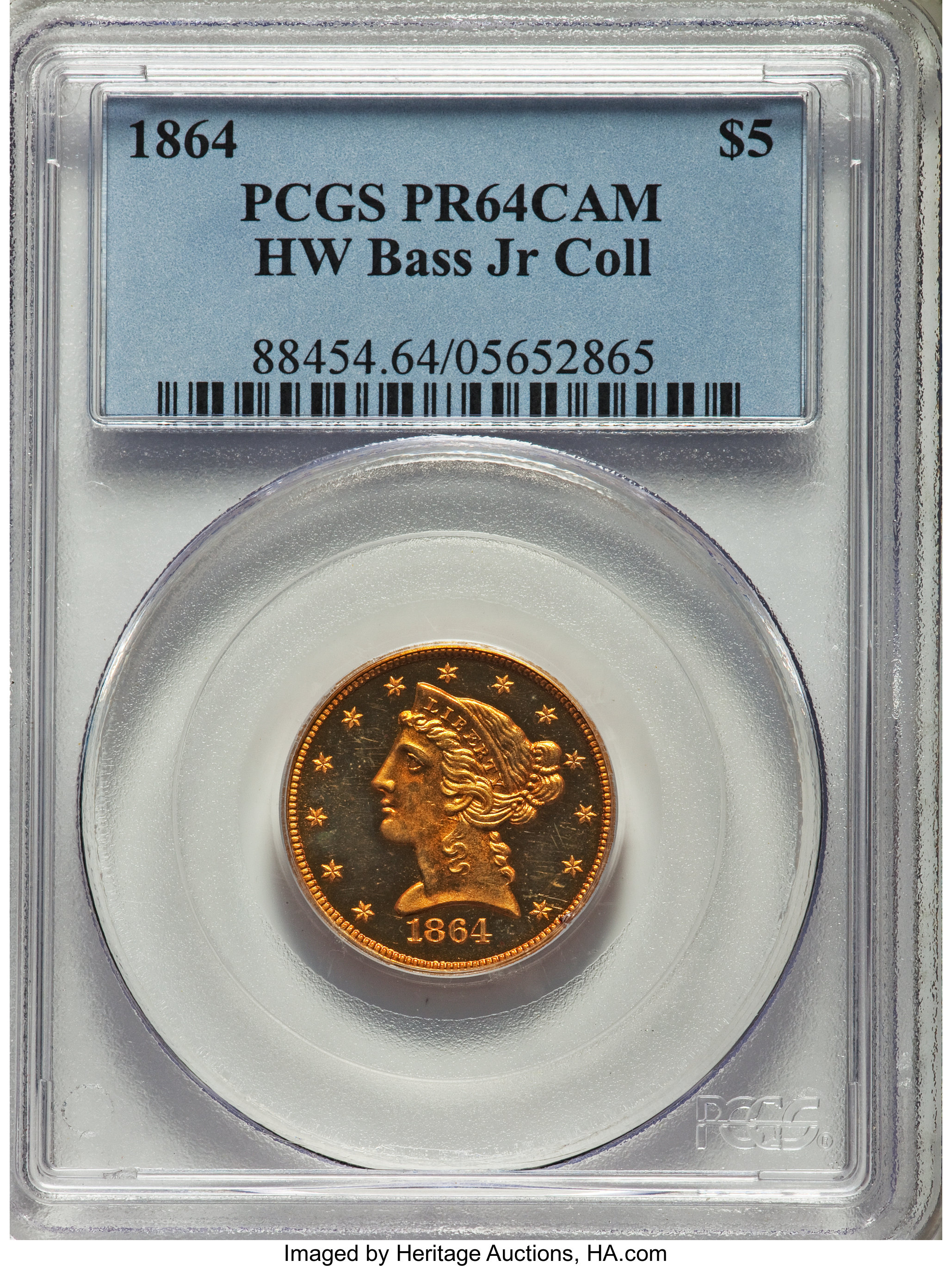 image for: 1864 $5 PR64 Cameo PCGS....