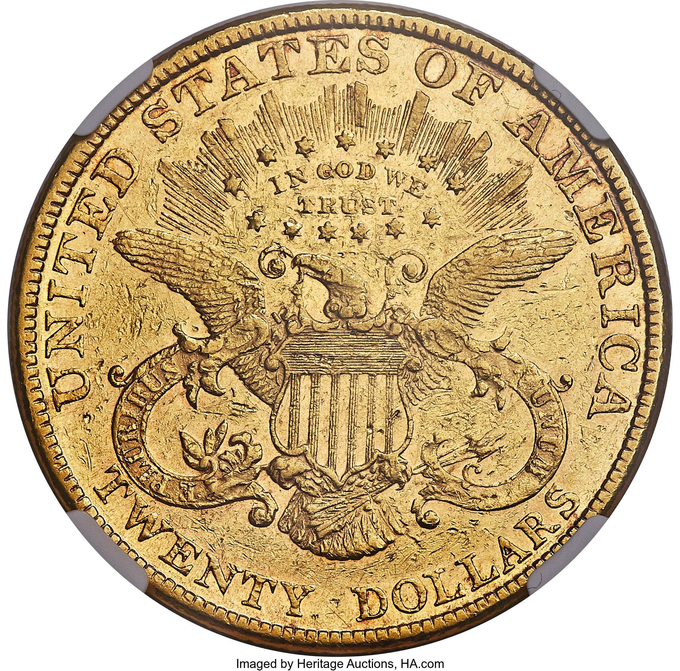 image for: 1886 $20 AU50+ NGC....