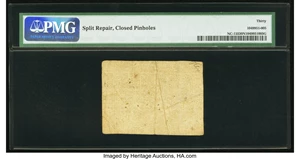 image for: North Carolina April 2, 1776 $1/4 PMG Very Fine 30 Net....