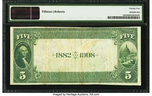image for: Catonsville, MD - $5 1882 Date Back Fr. 535 The First NB Ch. # (E)5093...