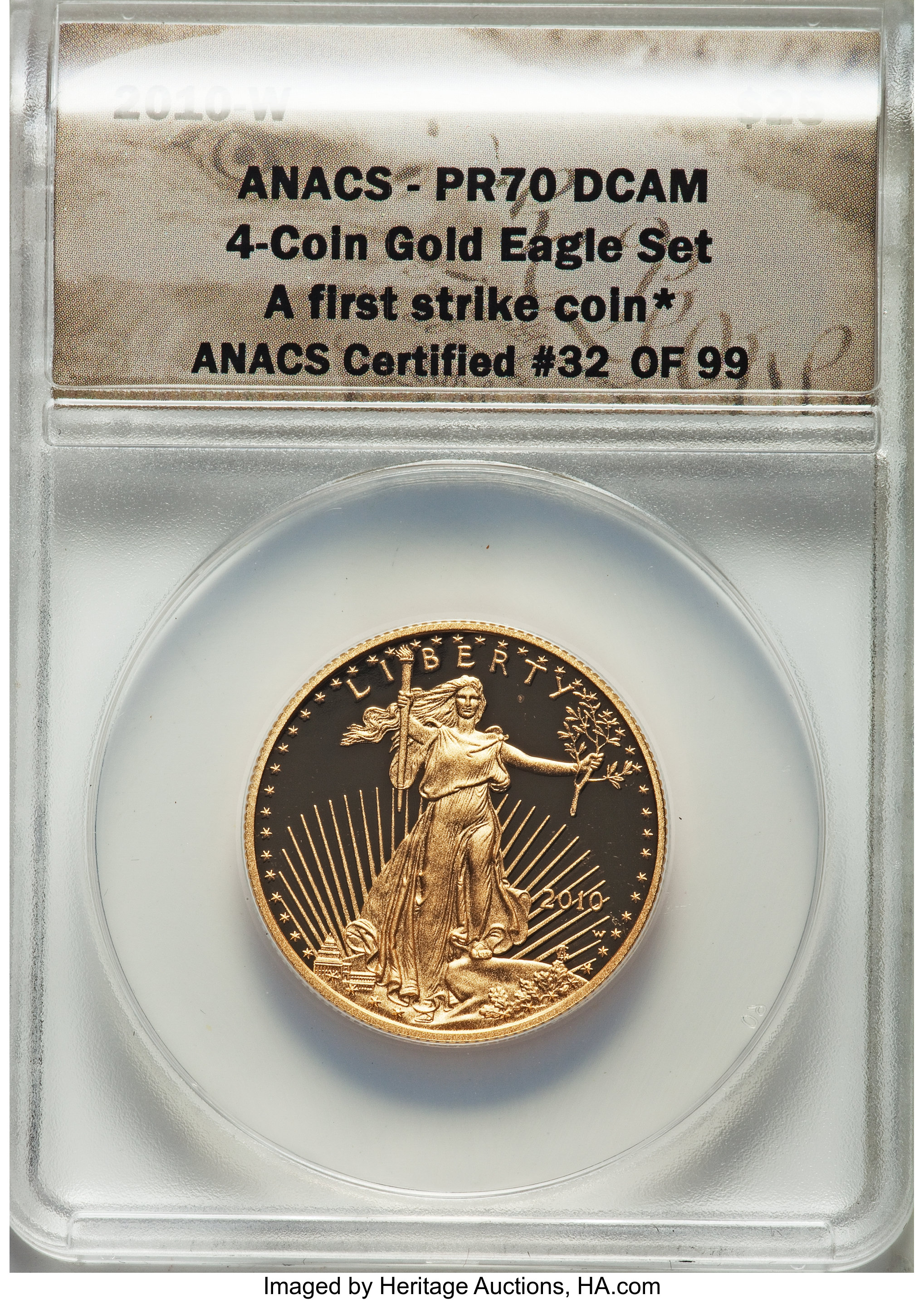 2010 Set Gold Eagle, 4 Coins PR DCAM thumbnail 14