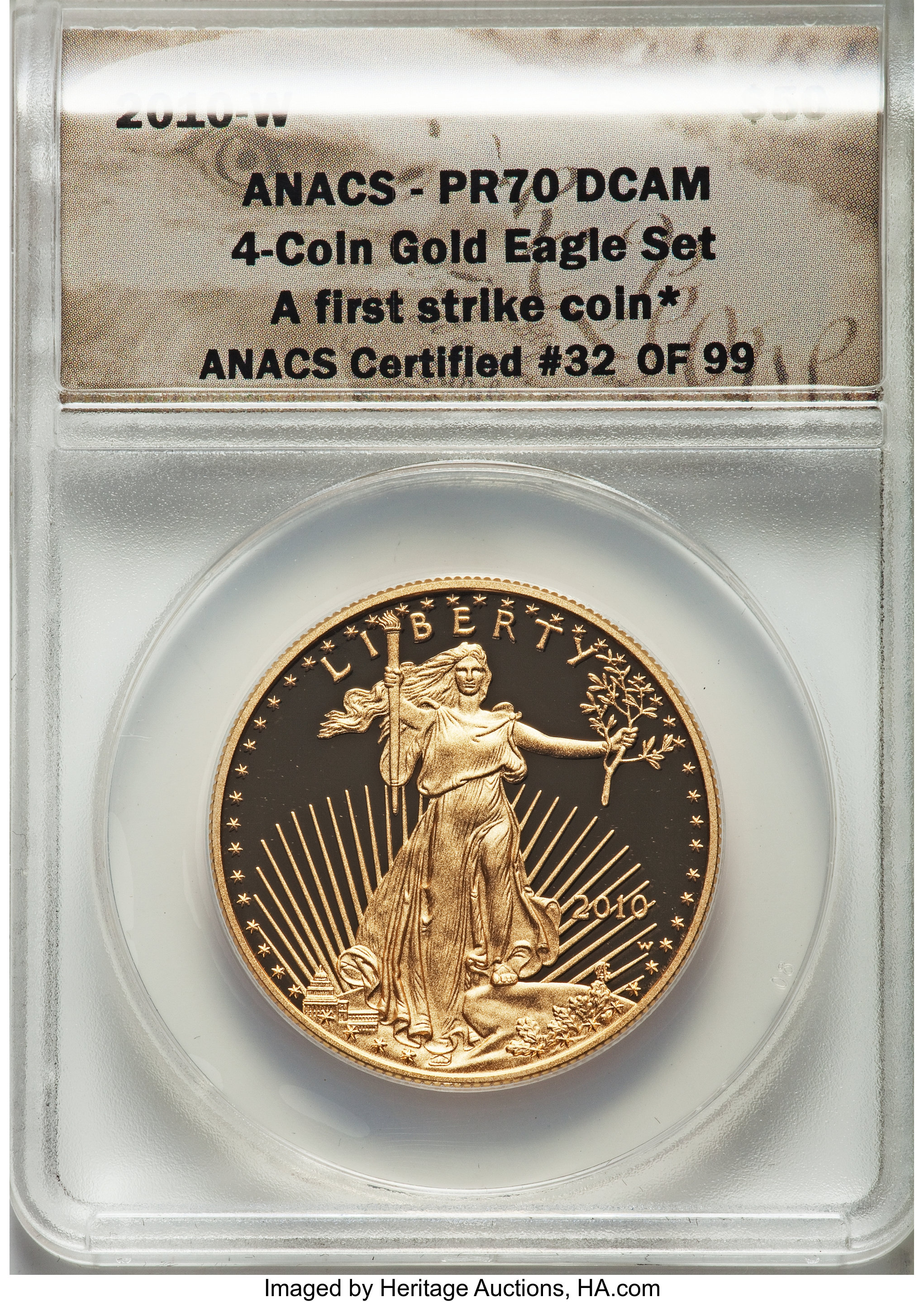 2010 Set Gold Eagle, 4 Coins PR DCAM thumbnail 12