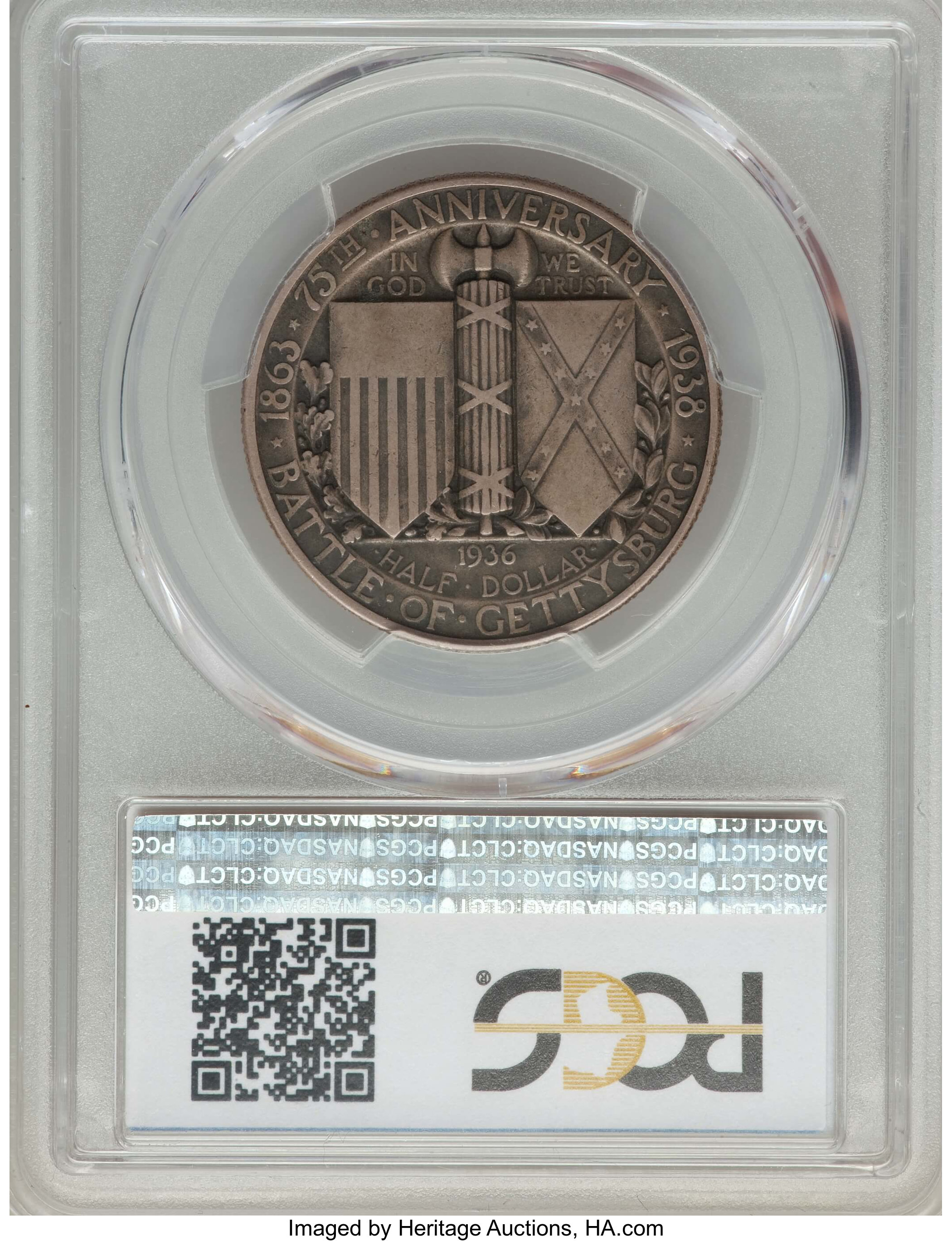 1936 50c Gettysburg XF45 CAC thumbnail 9