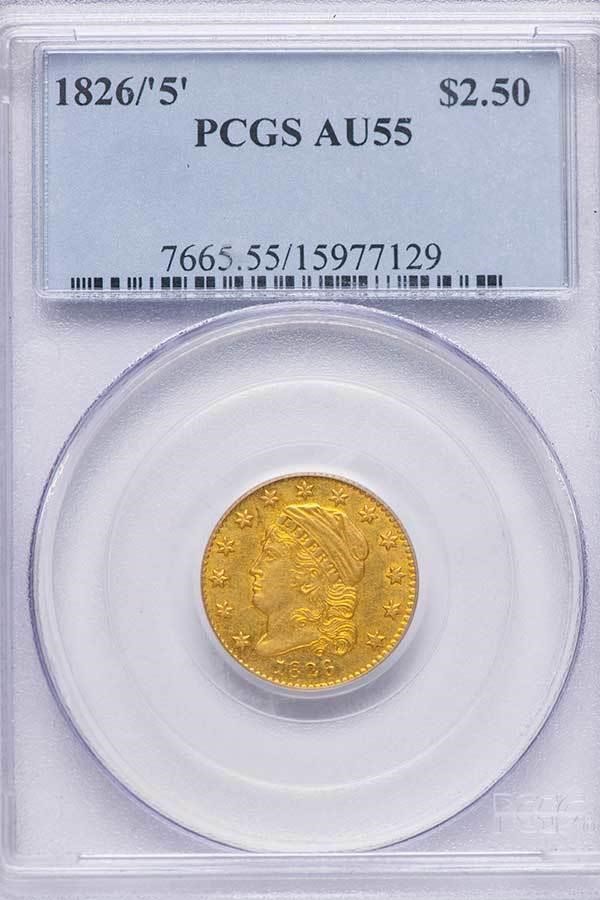 image for: $2.50 1826/'5' PCGS AU55