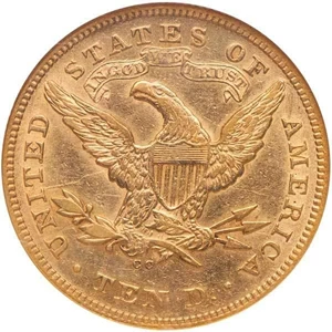 image for: $10 1873-CC NGC AU53
