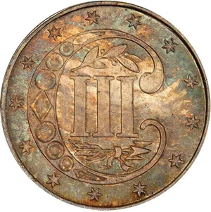 image for: 3CS 1867 PCGS MS67 CAC