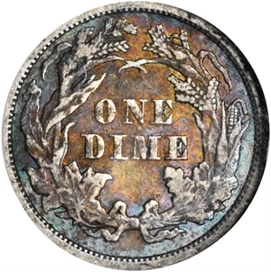 image for: 1863 Liberty Seated Dime. Fortin-101a. Rarity-5. Net VF-20 (ANACS). EF Details--Scratched. OH.