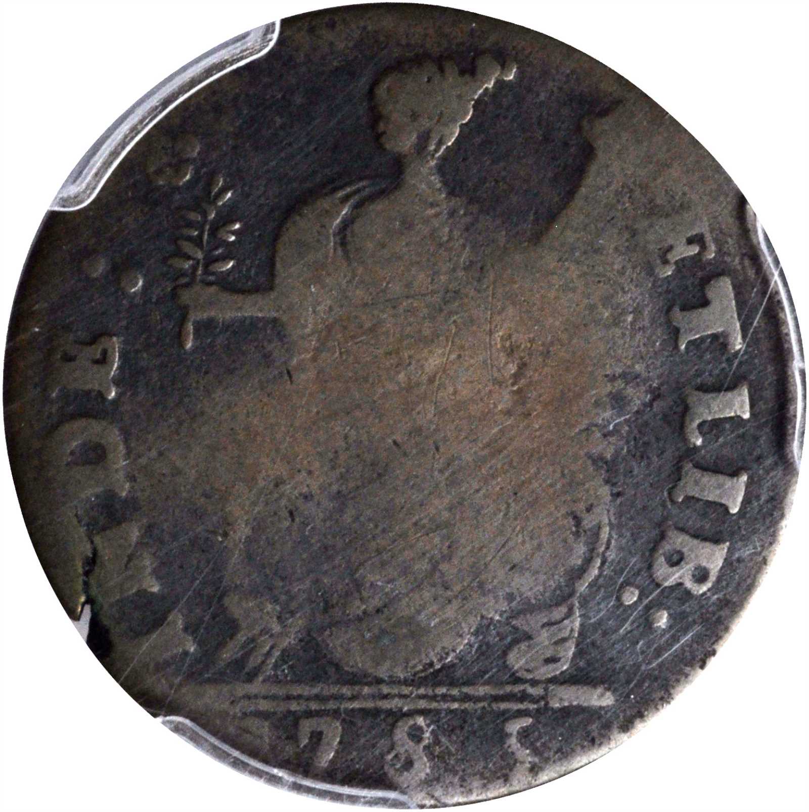 1785 Copper Connecticut, Bust Right MS BN G6 BN thumbnail 2