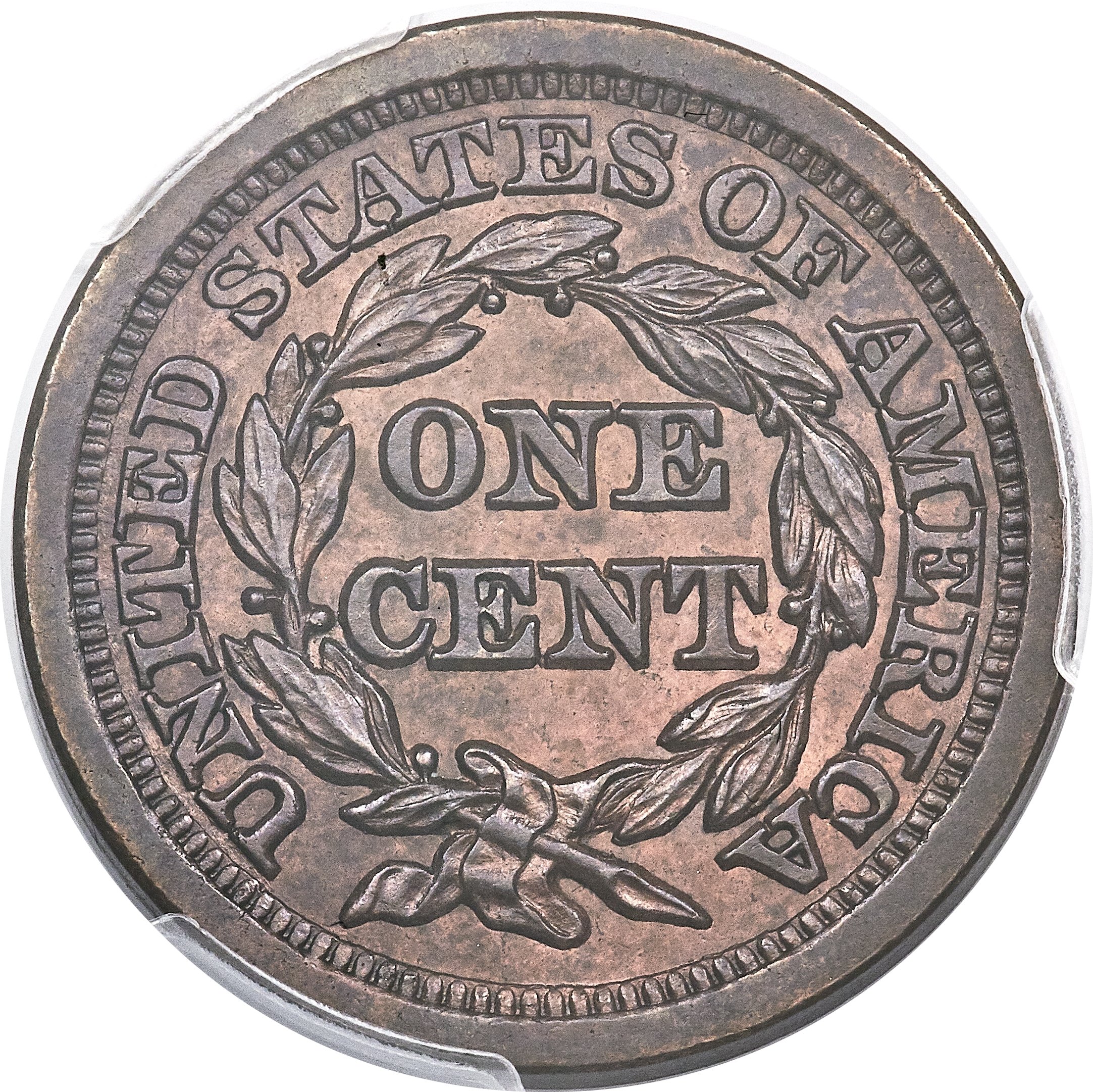 image for: 1849 1C PR63 Brown PCGS. N-30, R.6, R.7 as a Proof. ...