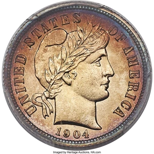 image for: 1904 10C PR67 Cameo PCGS....
