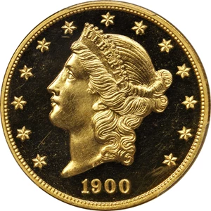 image for: 1900 Liberty Head Double Eagle. Proof-65 Deep Cameo (PCGS). CAC.
