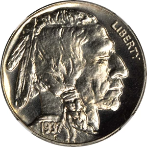 image for: 1937 Buffalo Nickel. Proof-67+ Cameo (NGC).