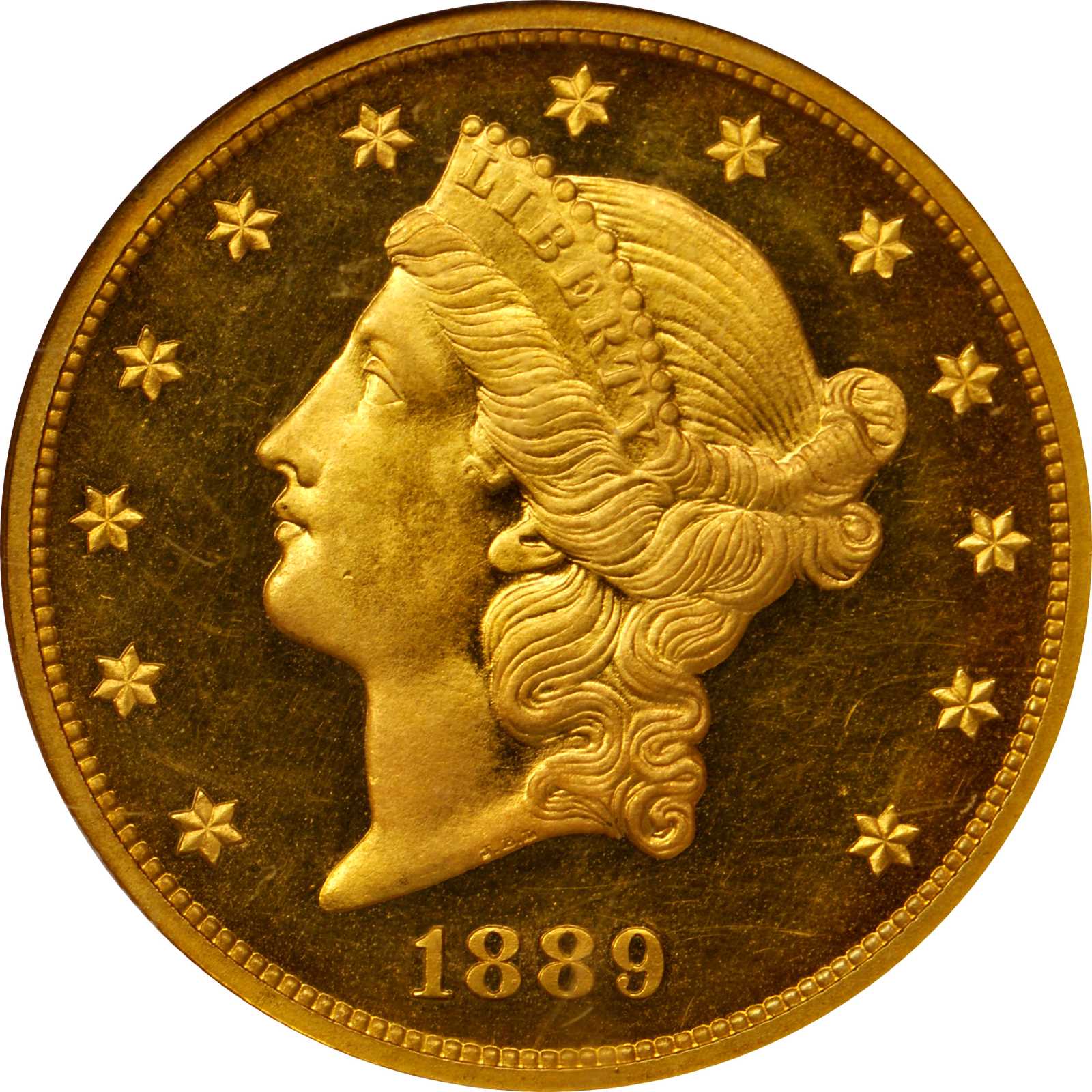 image for: 1889 Liberty Head Double Eagle. Proof-65 Ultra Cameo (NGC).