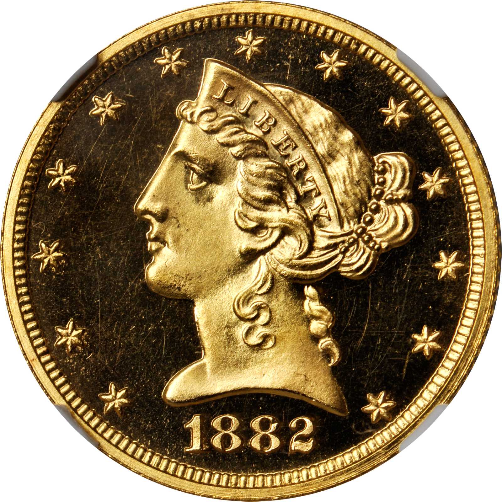 image for: 1882 Liberty Head Half Eagle. Proof-66 Ultra Cameo (NGC).