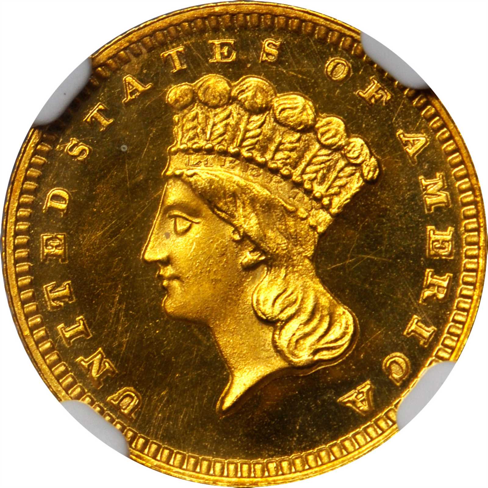 image for: 1876 Gold Dollar. Proof-65+ Ultra Cameo (NGC).