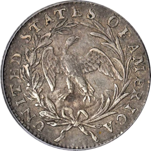 image for: 1797 Draped Bust Half Dime. LM-4. Rarity-6. 13 Stars. EF-45 (PCGS).