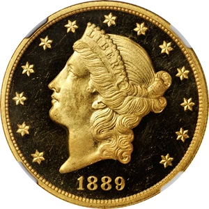 image for: 1889 Liberty Head Double Eagle. Proof-65 * Ultra Cameo (NGC).