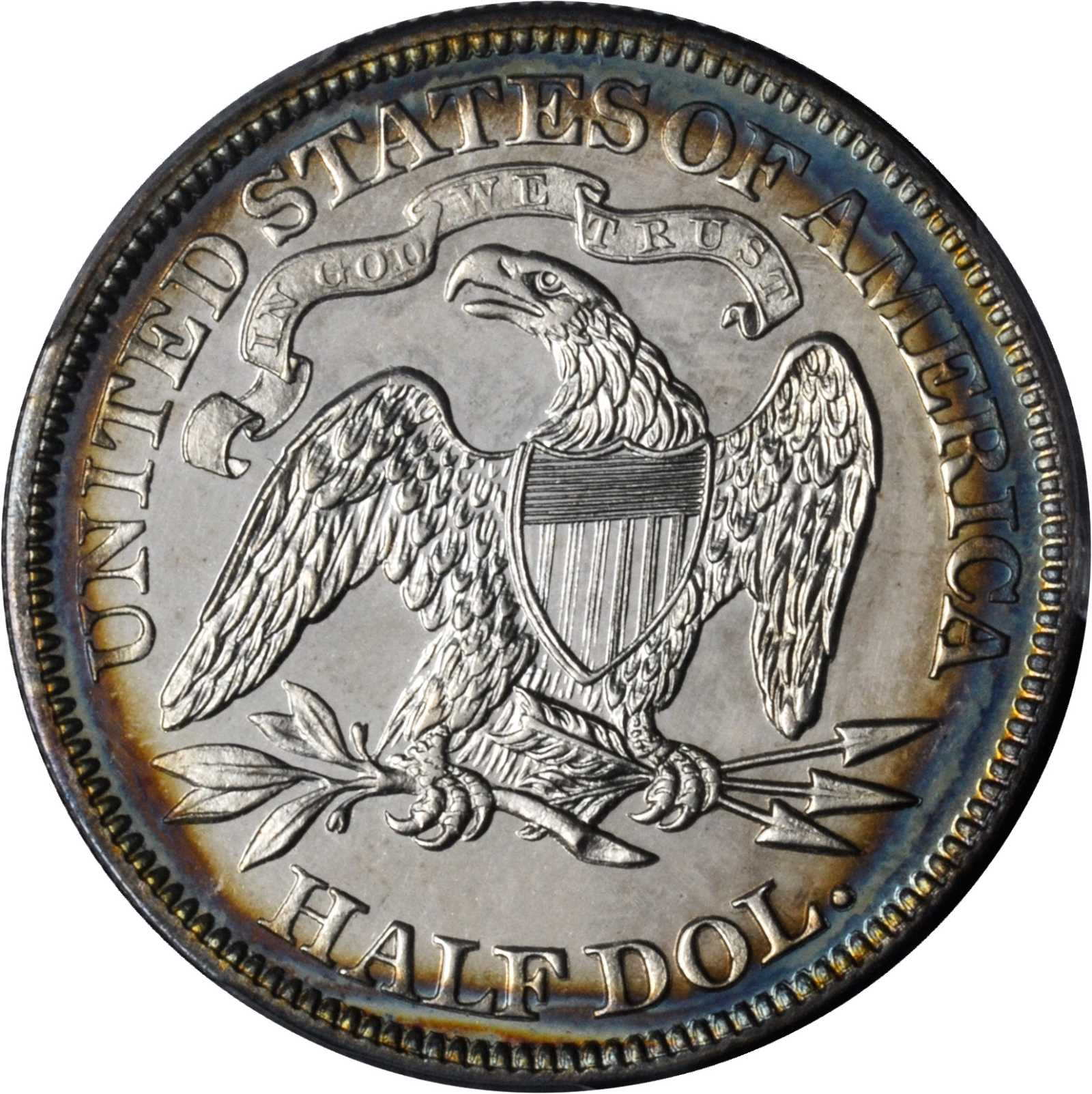 image for: 1869 Liberty Seated Half Dollar. Proof-64 Cameo (PCGS).