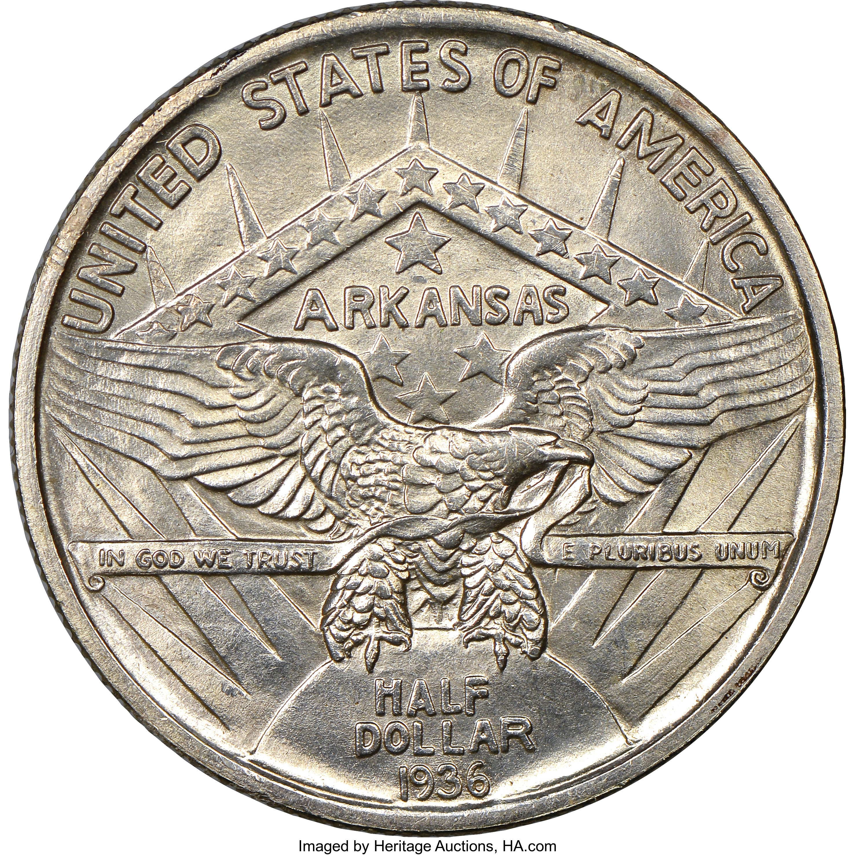 1936 50c Robinson - Arkansas MS60 CAC thumbnail 3