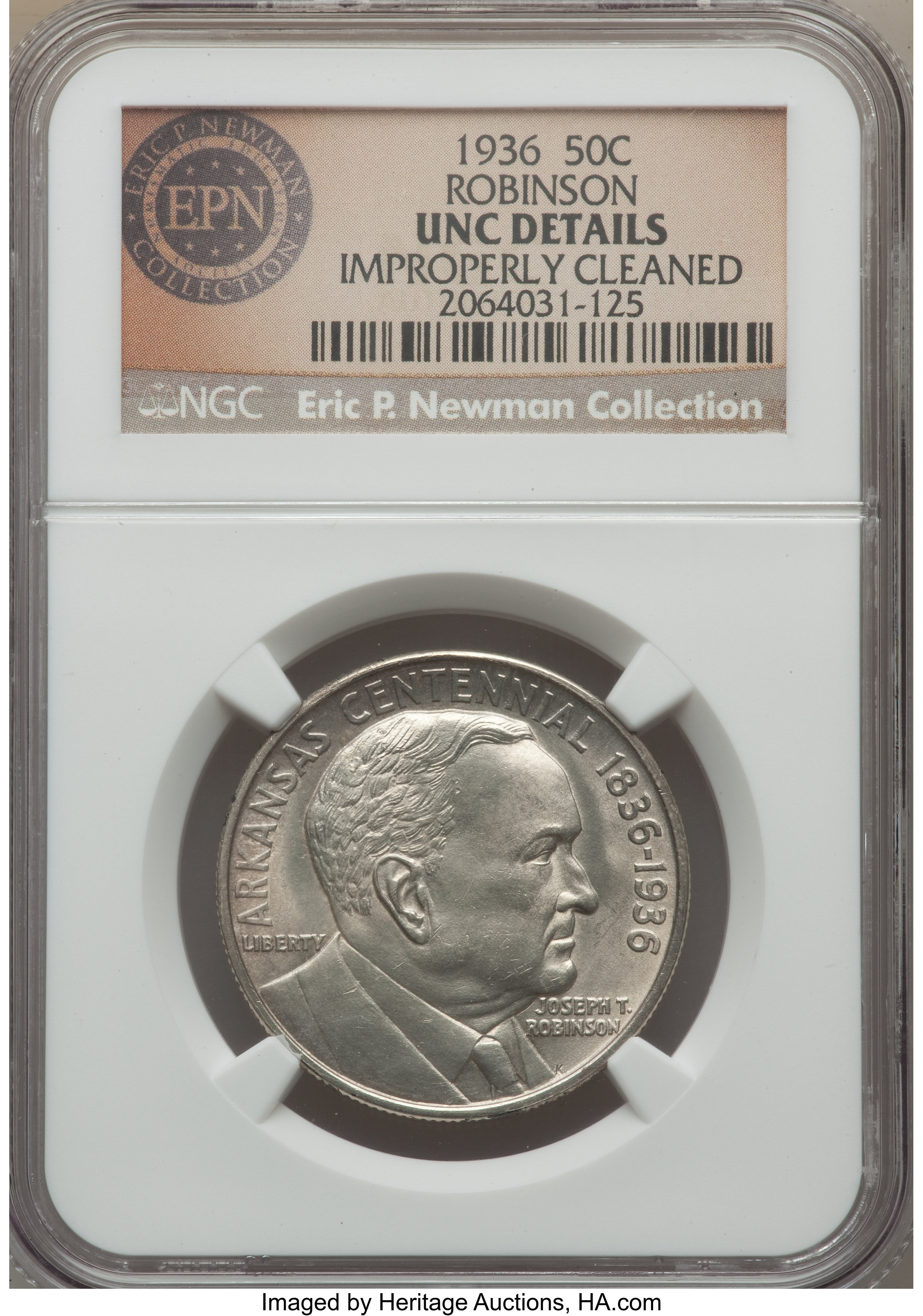 1936 50c Robinson - Arkansas MS60 CAC thumbnail 4