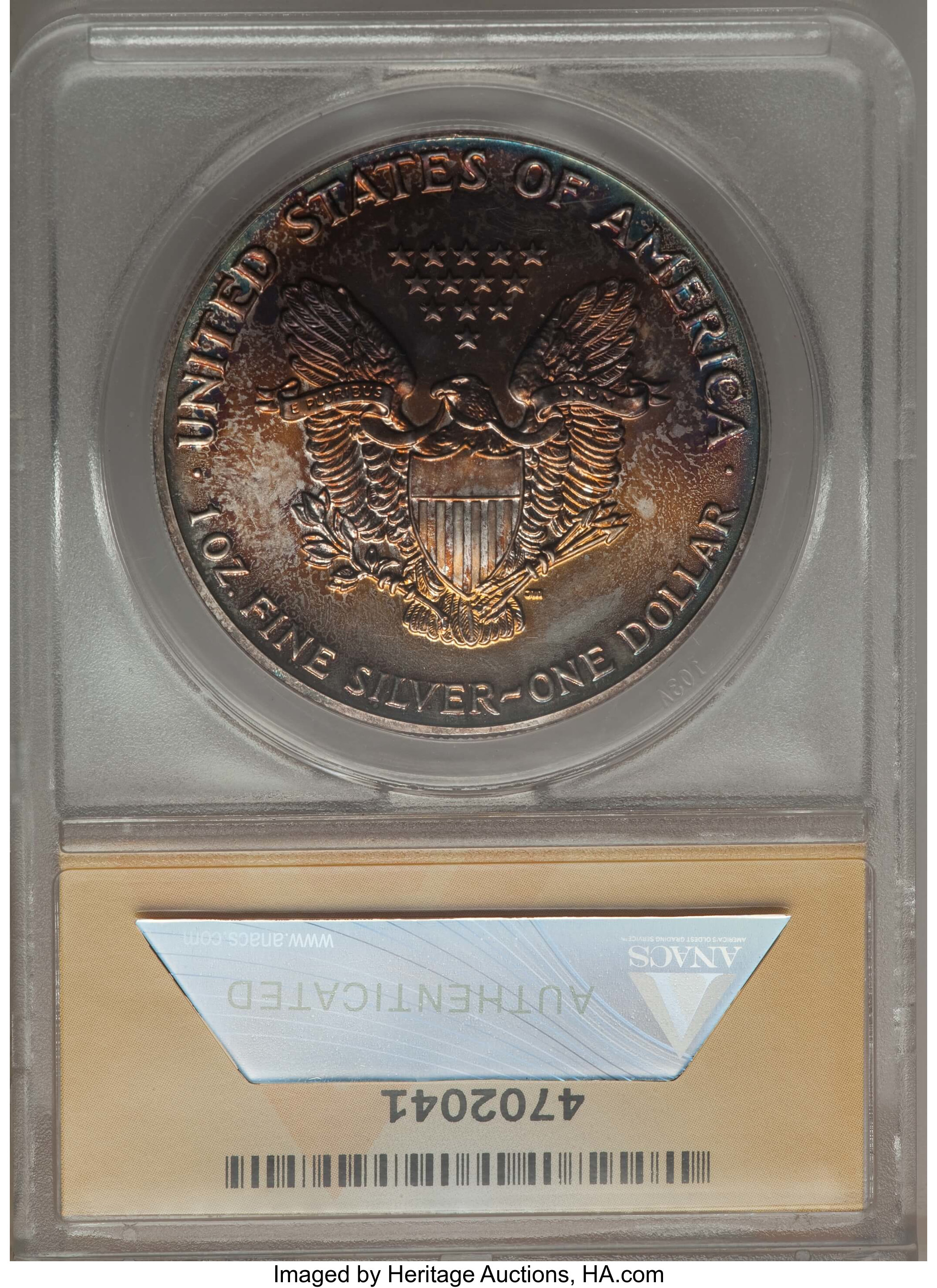 1988 $1  Silver Eagle MS63 CAC thumbnail 2
