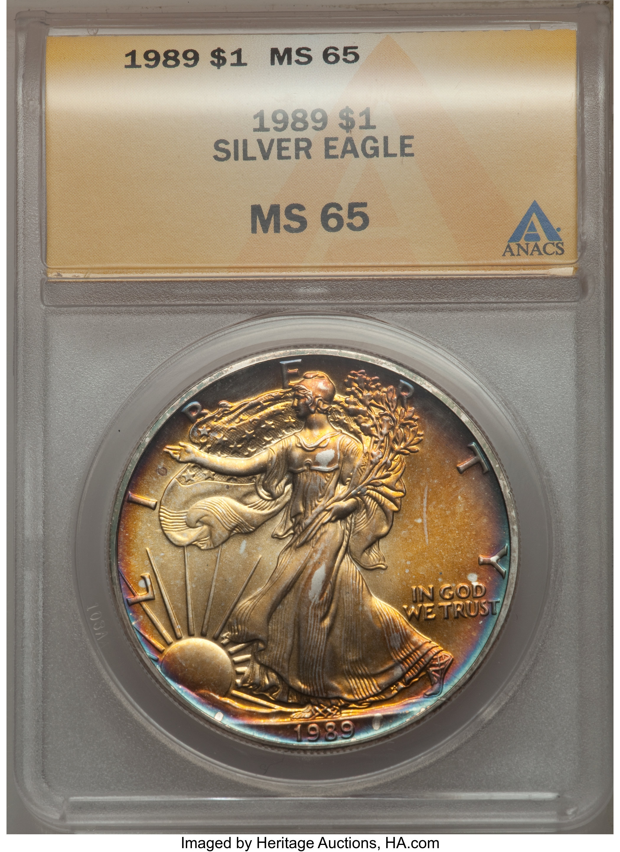 1988 $1  Silver Eagle MS63 CAC thumbnail 4