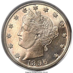 image for: 1896 5C PR67 PCGS. CAC....