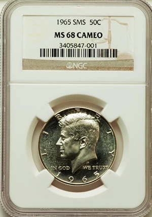 image for: 1965 50C SMS MS68 Cameo NGC....
