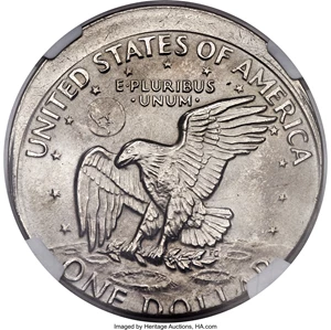 image for: 1978 $1 Eisenhower Dollar -- Struck 10% Off Center -- MS67 NGC....