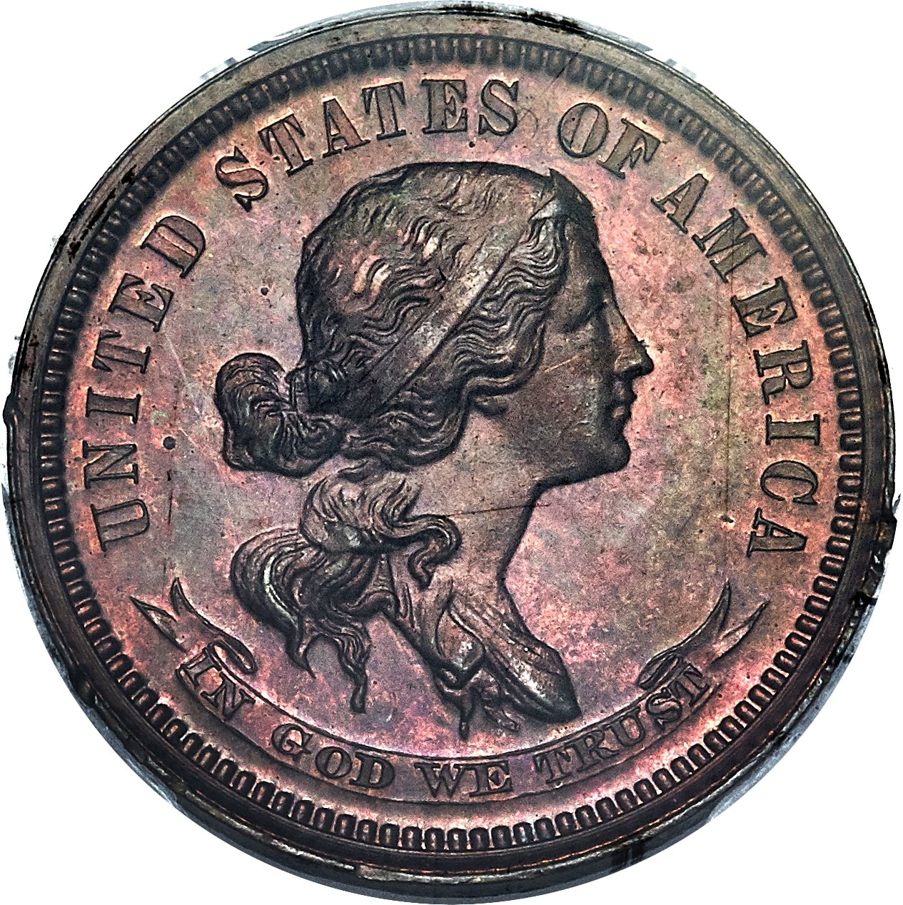 image for: 1870 10C Standard Silver Ten Cents, Judd-846, Pollock-945, Low R.7, PR64 Red and Brown PCGS....