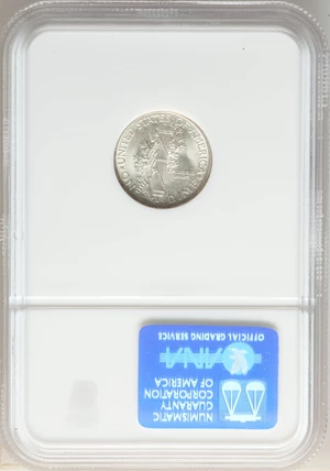 image for: 1937-D 10C MS68 Full Bands NGC. NGC Census: (16/0). PCGS Population: (18/0). Mintage 14,146,000. ...