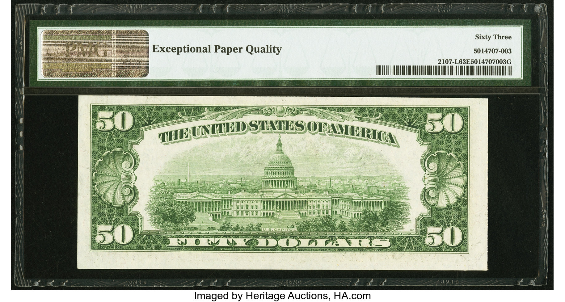 image for: Fr. 2107-L $50 1950 Federal Reserve Note. PMG Choice Uncirculated 63 EPQ....