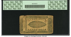 image for: New Jersey April 12, 1757 6 Pounds Fr. NJ-104. PCGS Fine 15 Apparent....
