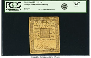 image for: Pennsylvania April 25, 1759 10 Shillings Fr. PA-98. PCGS Very Fine 25....